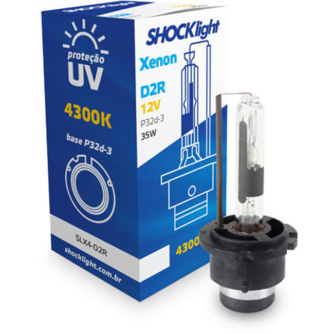 Lâmpada Shocklight Xenon D2r 4300k 35w 12v Luz Amarela