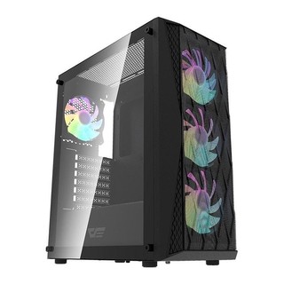 GABINETE GAMER AIGO DARKFLASH DK352 MESH, MID-TOWER, LATERAL DE VIDRO COM 4 FANS PRETO DK352-MESH-4F em Oferta na Shopee
