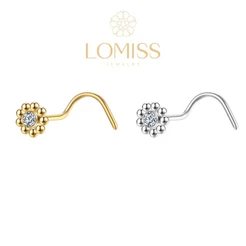 Lomiss Piercing Nariz Nostril Aço Cirúrgico Florzinha