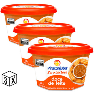 Pack 3 unidades Doce de Leite Zero Lactose Piracanjuba 350g - Kit 3x350g em Oferta na Shopee