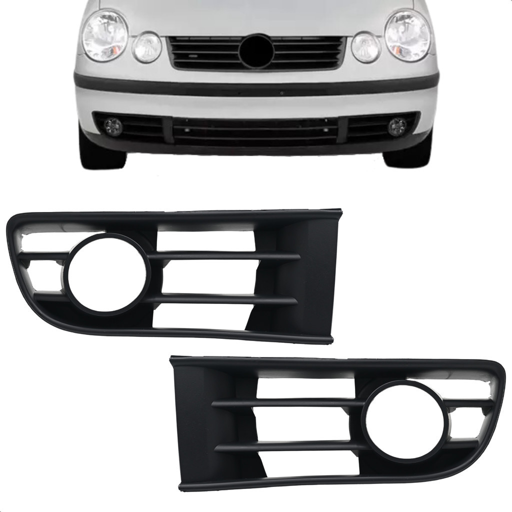 Kit Grade Moldura Farol De Milha Polo 2003 2004 2005 2006 C/furo