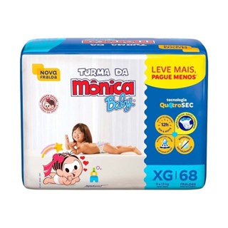 Fralda Infantil Turma da Mônica Giga Tamanho XG 68 Unidades em Oferta na Shopee