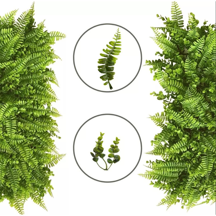 Placa De Samambaia Eucalipto 40 x 60cm Muro Inglês Jardim Vertical