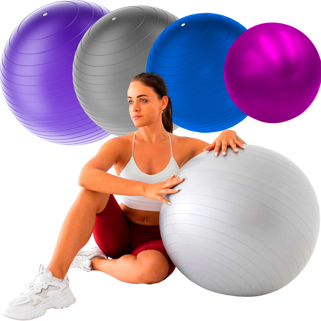 Kit 4 Bola de Pilates Suiça Fisioterapia Yoga Treino Academia Ginástica em Oferta na Shopee