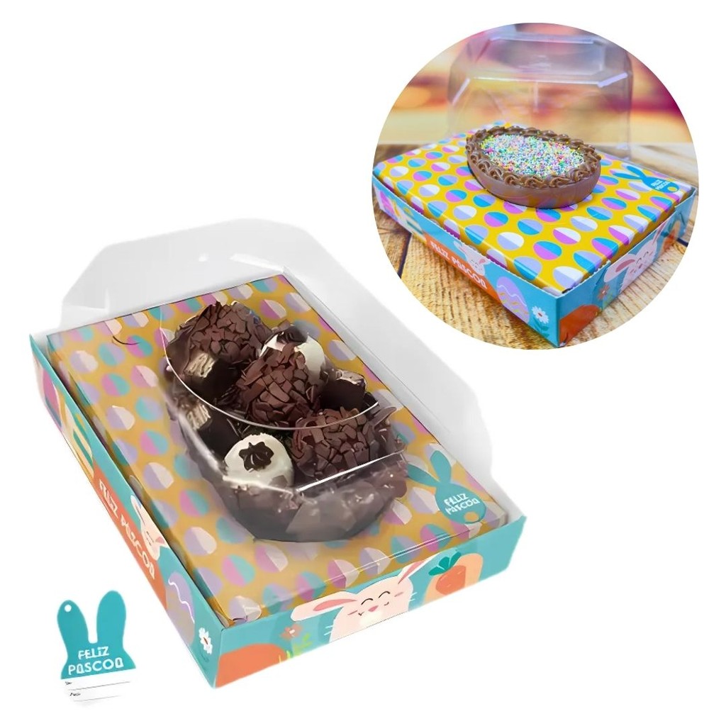 10 CAIXA OVO COLHER C/ BERÇO 3X1-100/150/250G PASCOA CANDY JR PS342 - Stationery