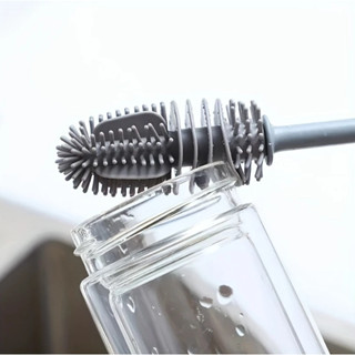 Kit Escova De Lavar Garrafa Mamadeira Copo Taça Silicone em Oferta na Shopee