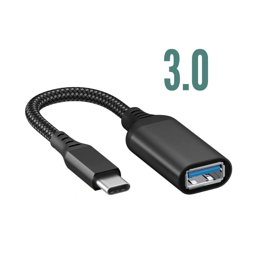 Cabo Adaptador OTG USB para Tipo C Mouse Teclado Pendrive 3.0