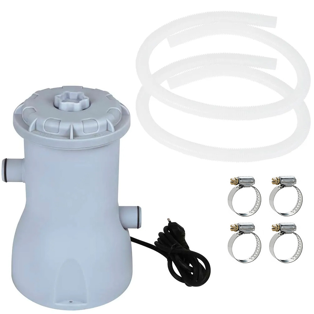 Filtro Bomba Para Piscina 3600 Litros/hora Filtro Mangueiras Refil Mor em Oferta na Shopee