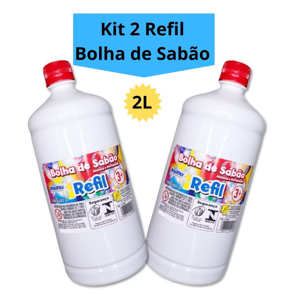 Refil para Bolha de Sabão Líquido Bubble para Máquina de fazer bolhas Atóxica