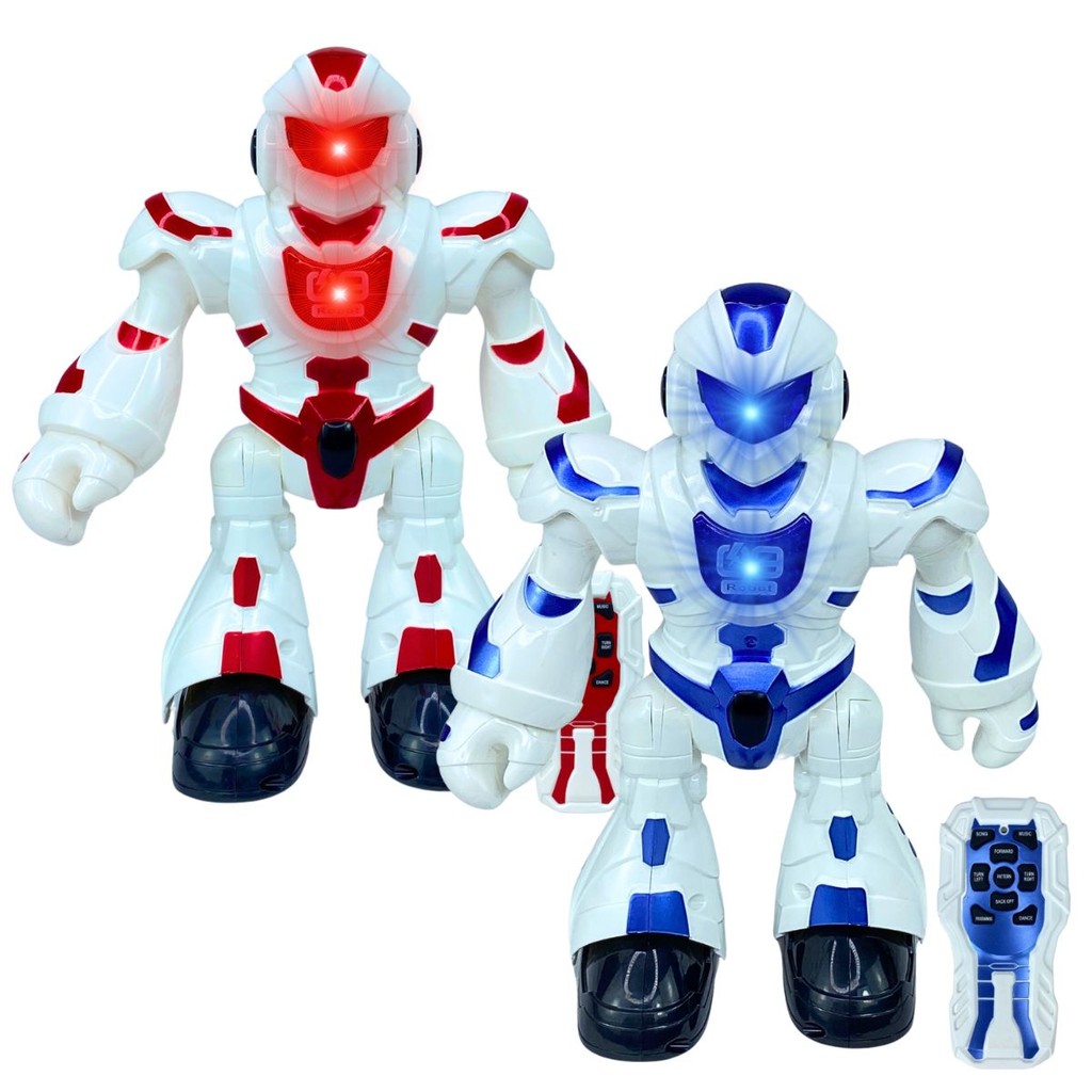 Robô Brinquedo Infravermelho Dança Gira Se Movimenta C/ Sons & Luz Vermelho - Castela em Oferta na Shopee