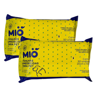 Kit 2 Toalha Umedecida Mió Pet 50 Unidades em Oferta na Shopee