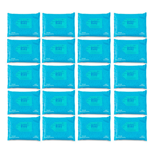 Lenços Umedecidos Higiene Limpeza Banho Bebê Softly Baby 20 pacotes com 100 Unidades Vitaminas A C E Aloe Vera Camomila