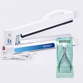 Seladora 30cm Branca + Brinde 10 Envelope - Biovox Selagem Papel Grau Cirurgico Bobina Esterilização em Oferta na Shopee