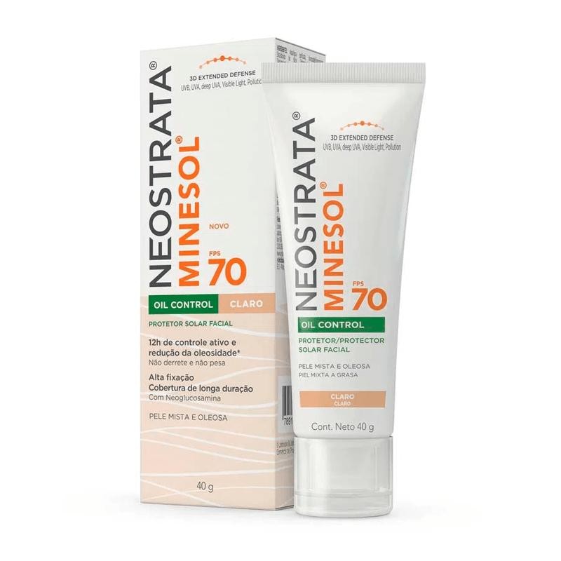 Protetor Solar Facial Neostrata Minesol Oil Control Claro FPS70 40g em Oferta na Shopee