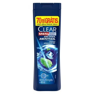 Shampoo Anticaspa Clear Men Ice Cool Menthol Leve 400ml Pague 330ml em Oferta na Shopee