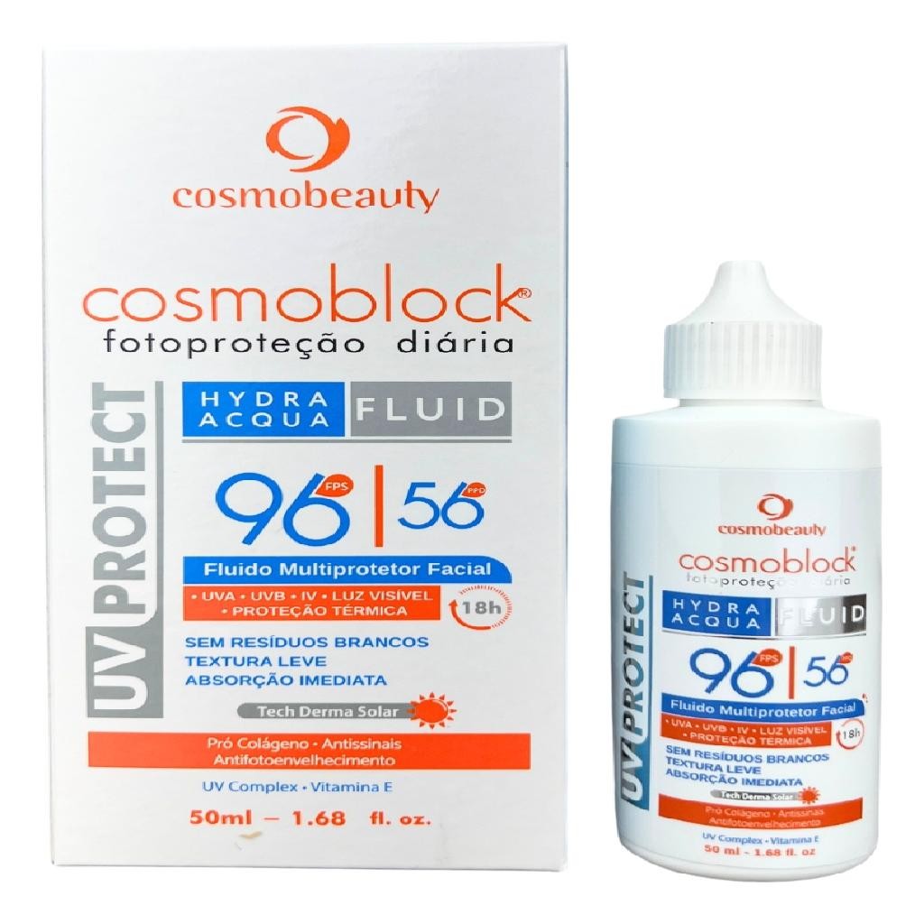 Cosmoblock Hydra Acqua Fps96 Anti Idade Cosmobeauty 50ml