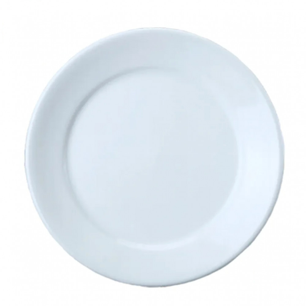 Jogo Aparelho de Jantar Kit de Pratos Raso Mesa Jantar Porcelana Resistente 24,5 cm Bar Hotel Germer