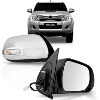 Retrovisor Hilux 2011 A 2014 Eletrico Cromado Com Pisca em Oferta na Shopee