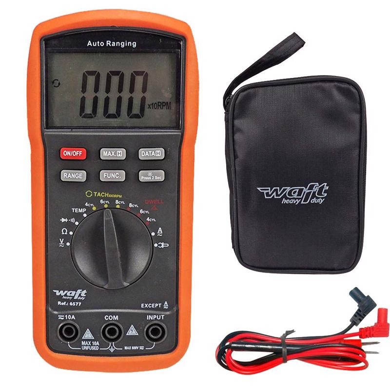 Multímetro Digital Automotivo AC/DC 10A 600V 6577 WAFT em Oferta na Shopee