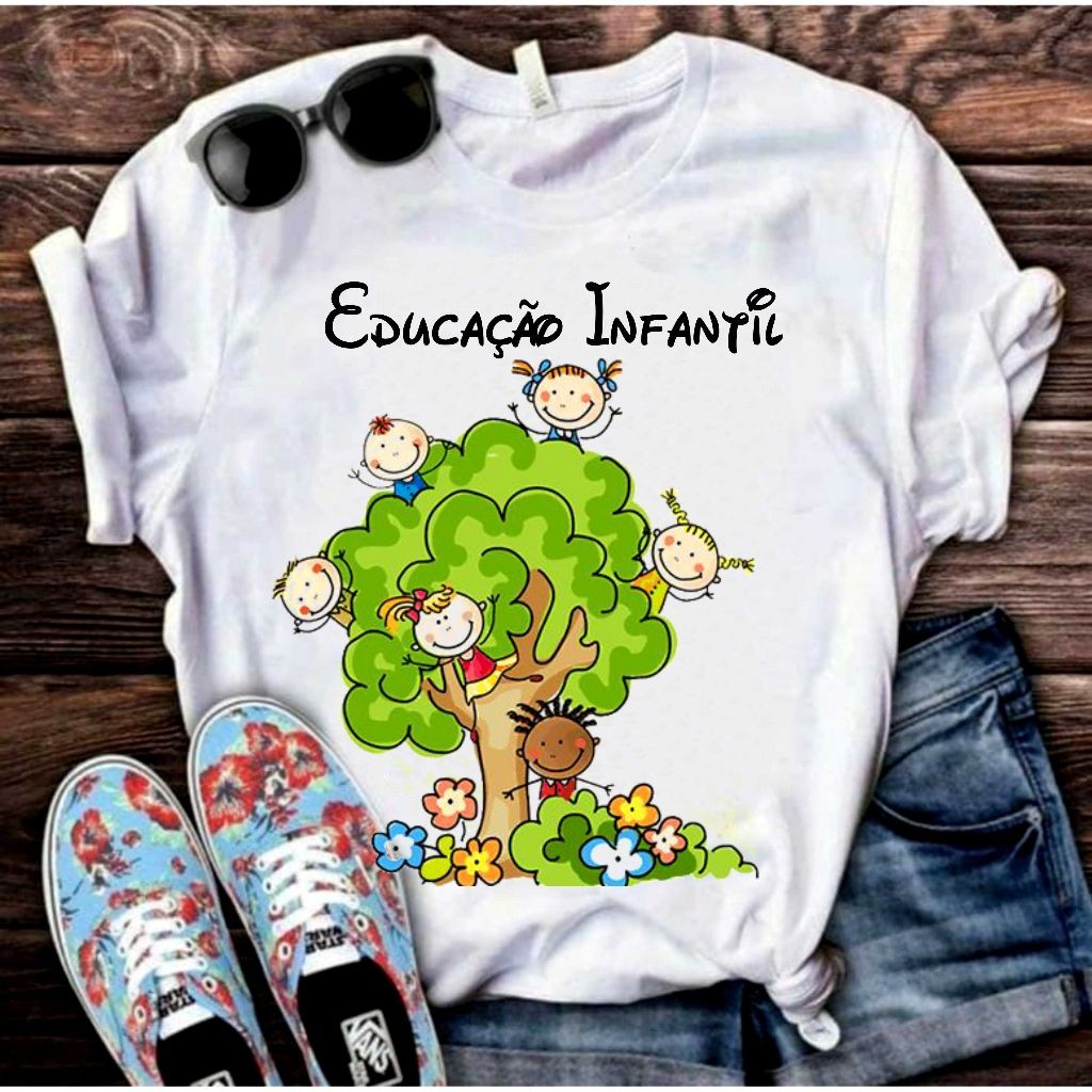 Camiseta Educação Infantil Professora Pedagogia Educadora Infantil  Camiseta T-Shirt Blusa KL