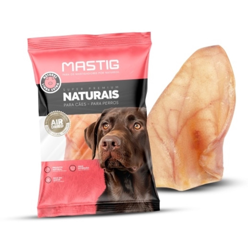 Petisco Orelha Suina Natural 3 unds - Mastig