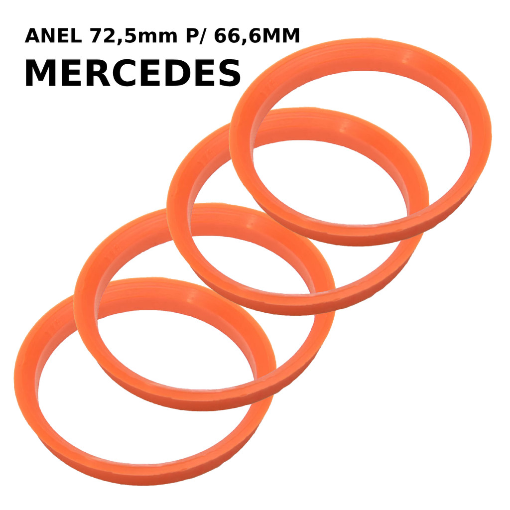 Anel Centralizador Mercedes 72.5mm Para 66.6 Para Rodas Esportivas