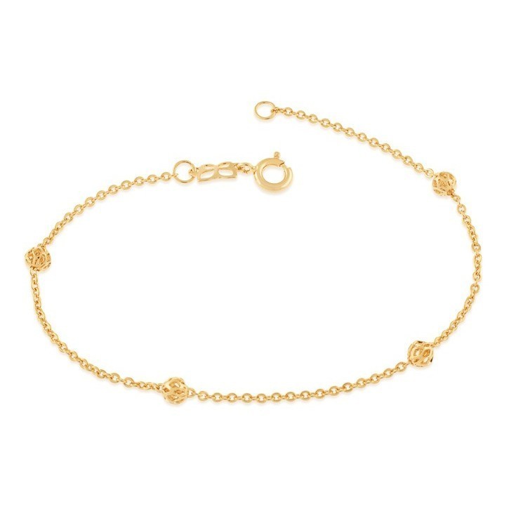 Pulseira Globos Vazados. Med 18/19 Cm Rommanel 550488 em Oferta na Shopee