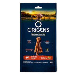 Petisco Natural Origens Para Cães Colágeno Bovino 30g em Oferta na Shopee