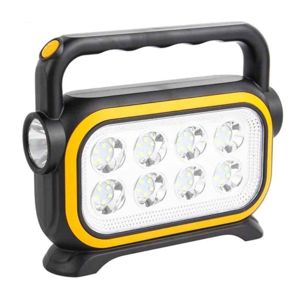 Lanterna Portatil Iluminação De Emergência Recarregável Solar 8 Led Super Potente