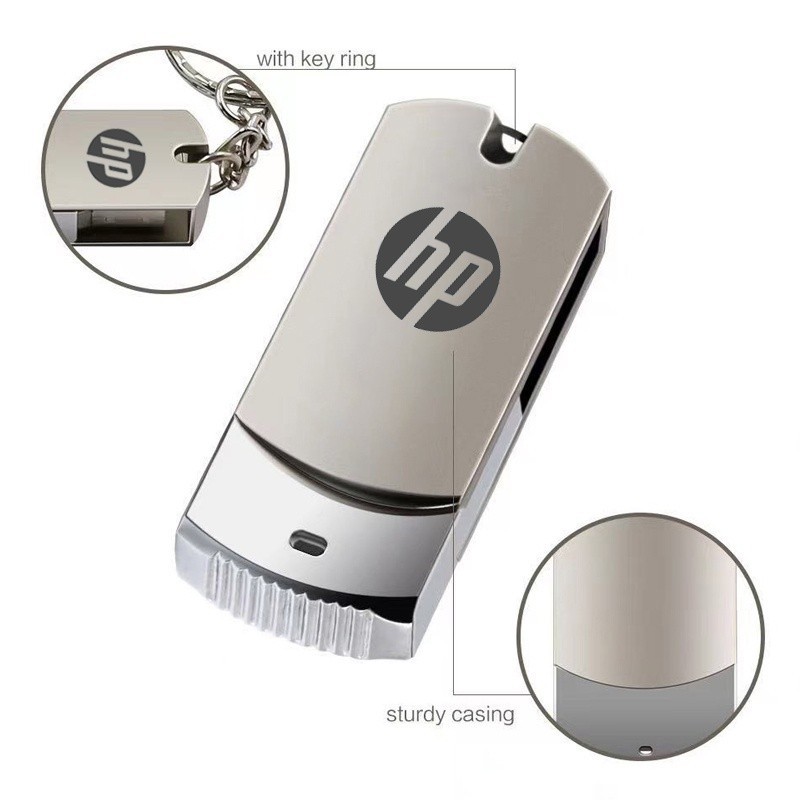 Pen Drive HP 2TB 1TB 128GB Operação De Alta Velocidade À Prova D'águausb Flash 1GB 8GB 16GB 32GB 64GB Pendrive