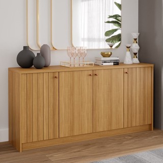 Buffet para Sala de Jantar MDF 4 Portas Lia Nature em Oferta na Shopee