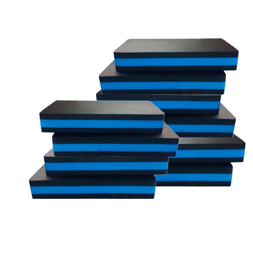 KIT STEP EVA 60CM 10 UNIDADES AERÓBICO FUNCIONAL ACADEMIA