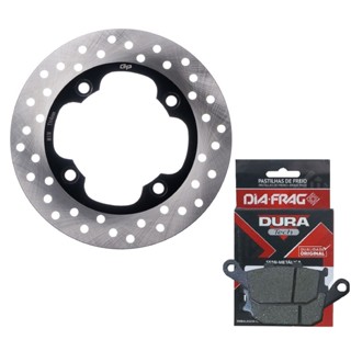 Disco de Freio Traseiro Xre 300 Abs 2009 A 2018 + Pastilhas Diafrag Dura Tech (Semimetálica) em Oferta na Shopee
