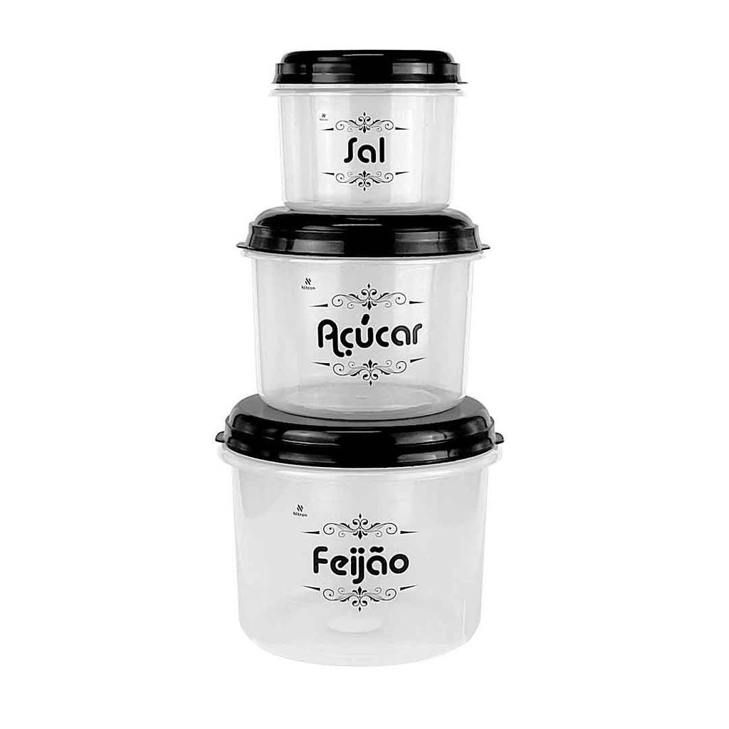 CONJUNTO POTE MANTIMENTO PMG 3 PCS 785 ML / 1.6 L / 2.9 L em Oferta na Shopee