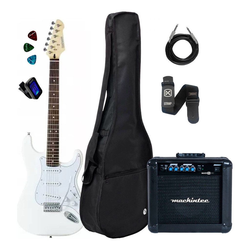 Guitarra Strinberg Rw50 Wh Branco + Acessórios + Cubo G30