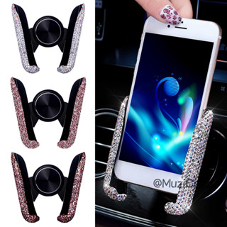 Suporte De Telefone Para Carro Mulher Diamante Cristal Móvel Com Clip De Ventilação De Ar Acessórios Interiores em Oferta na Shopee