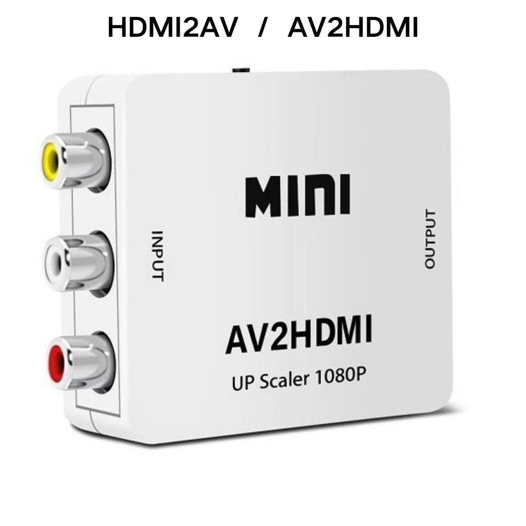 Mini Conversor Hd Vídeo Hdmi X Av Rca Hdmi2av，Av2hdmi em Oferta na Shopee