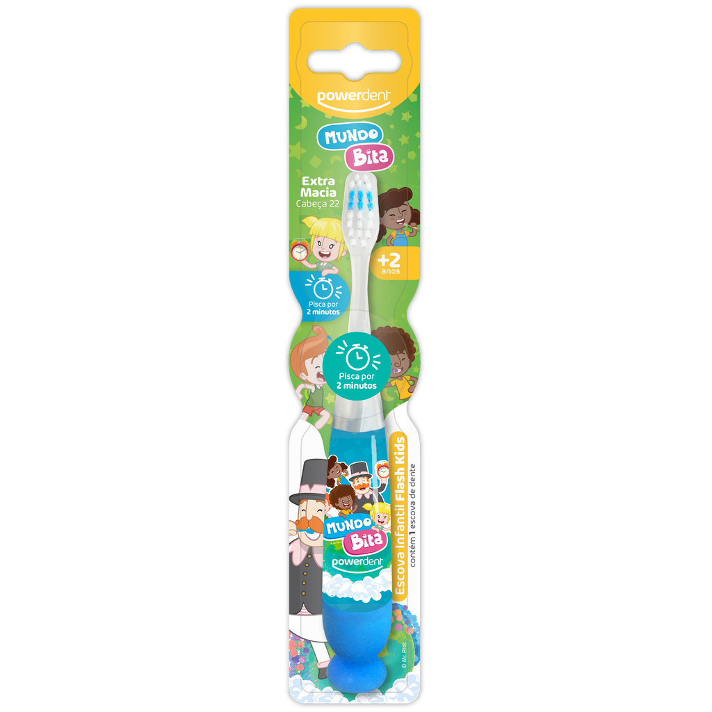 ESCOVA DE DENTE INFANTIL FLASH MUNDO BITA