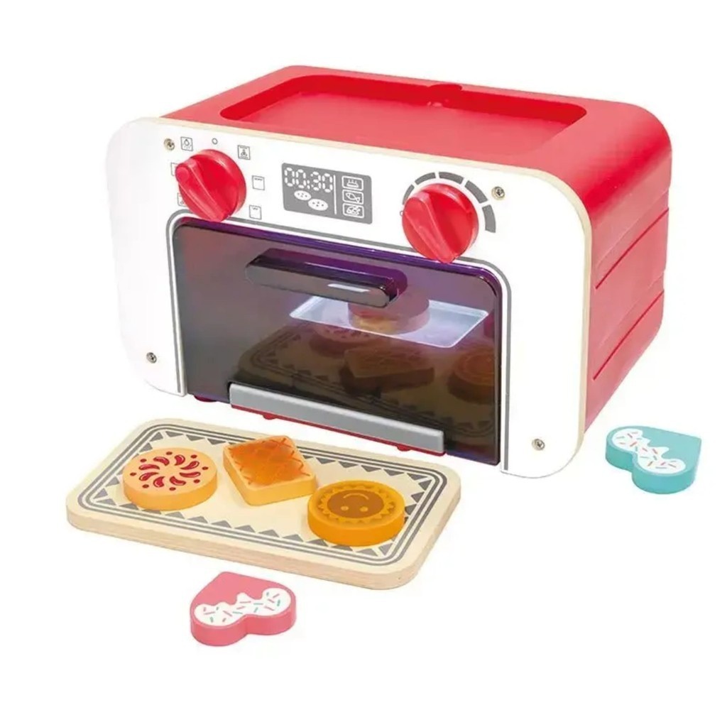 Brinquedo de Cozinha Forninho Mágico com Som, Luz e 6 biscoitos mágicos - My Baking Oven - Hape Xalingo 67609