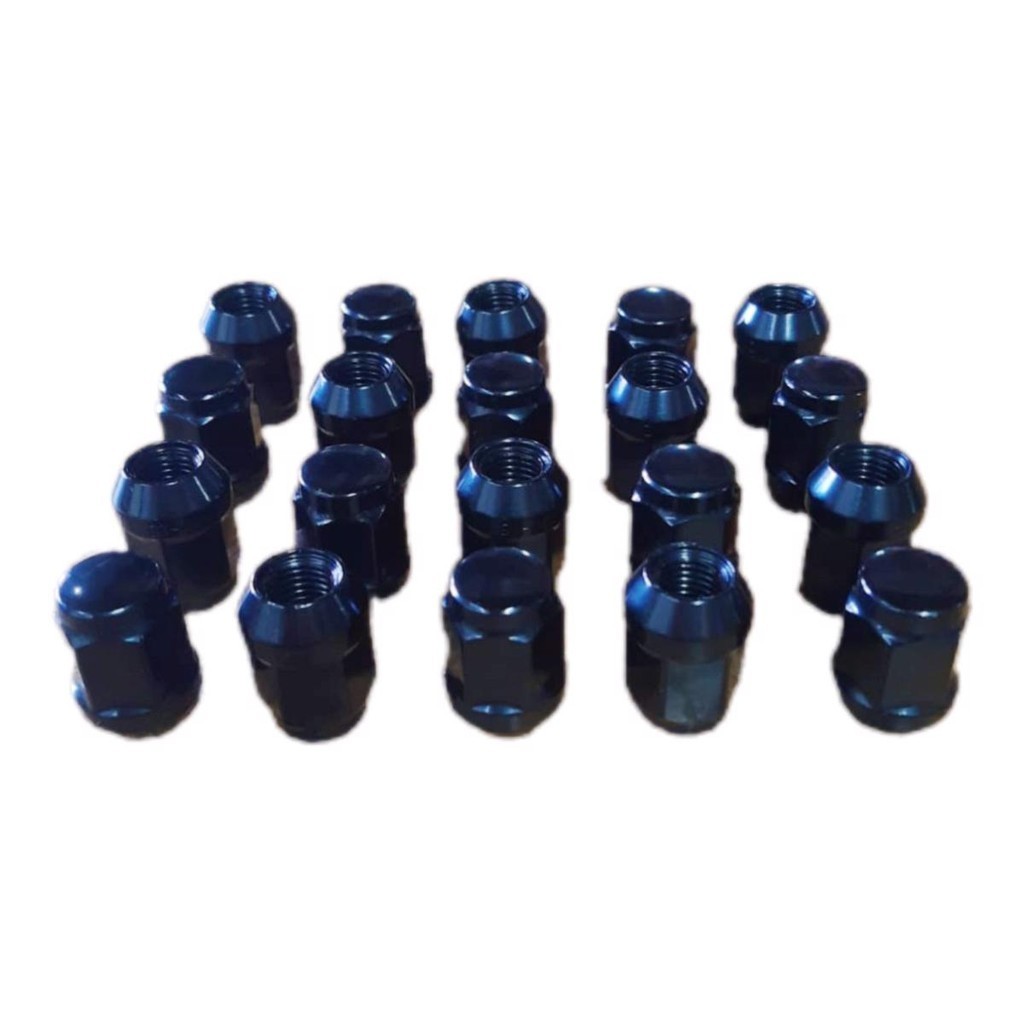 Jogo 20 Porca Roda Preta Gm Opala D20 S10 Silverado Blazer Ford Fiesta Ecosport Courier Focus