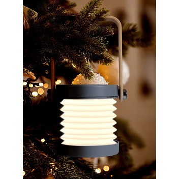Luminária Lanterna LED Dobrável 3 em 1 - Multifuncional - Laterna - Leitura - Noturna - Cinza - Recarregável