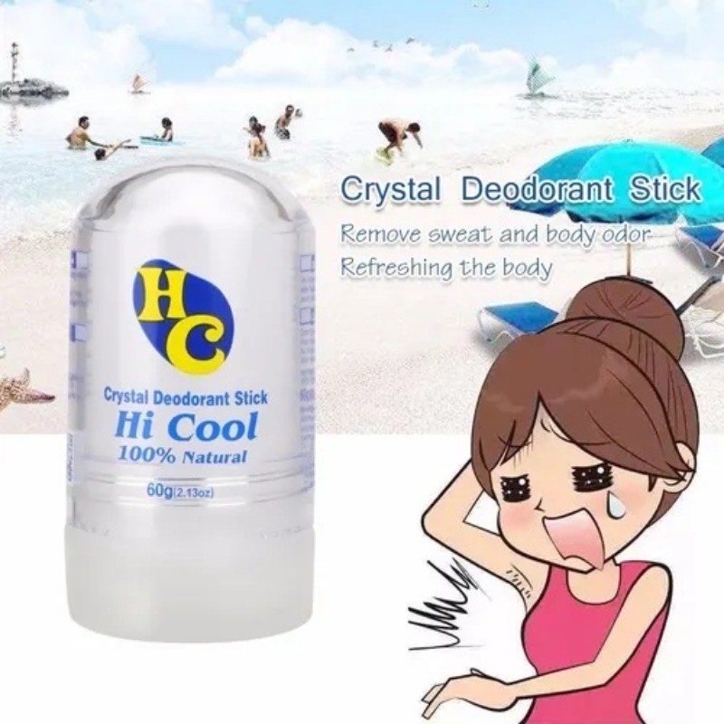 1/2/3/5 Pçs Pedra Natural Desodorante Cristal Sal 60g Unissex Hi Cool em Oferta na Shopee