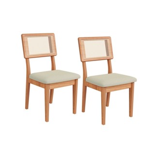 Cadeiras Kit 2 Cadeiras 100% Mdf Freijo/Cesare Escuro - Dalla Costa em Oferta na Shopee