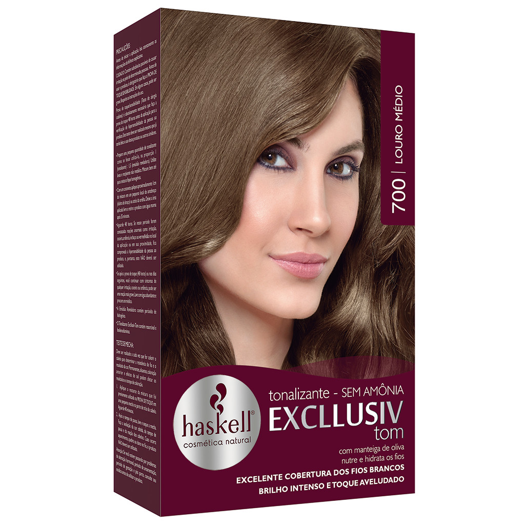 Tonalizante Haskell Excllusiv Tom - Louro Medio 700 em Oferta na Shopee