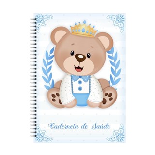 Caderneta de Vacinação Menino Versão Atualizada -  Ursinho Príncipe Azul Bebê em Oferta na Shopee