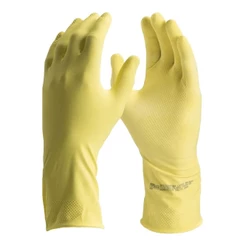 Luva de Limpeza Danny Tamanho M/8 Confort Látex Amarelo - DA-299