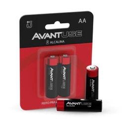 Kit 2 Pilhas Alcalina AA Pequena 1.5V Avant Use