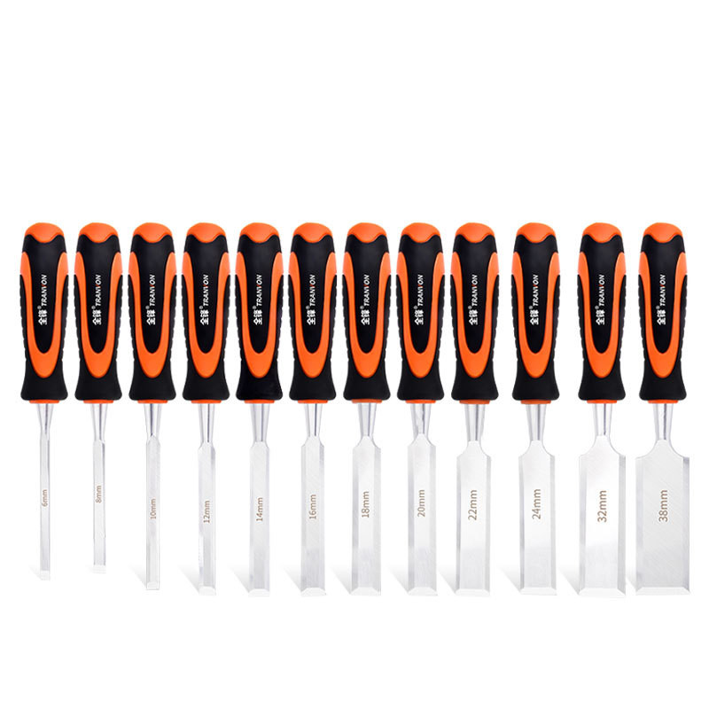 Kit Jogo Formão Para Carpinteiro e marcenaria 6 A 38mm Chanfrado Ferramentas