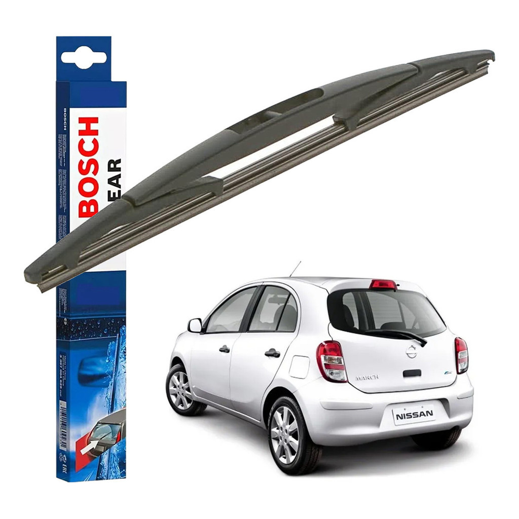 Palheta Traseira Limpador Vidro Vigia REAR Original Bosch Nissan March 2011 A 2018
