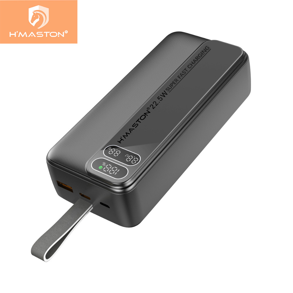 H'maston YD-34 Carregador Portátil Power Bank 30000mah 22.5W PD,Display da Fonte de Alimentação LED em Oferta na Shopee